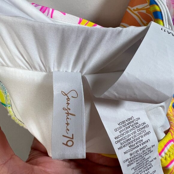 Sunshine 79 Mio Halter One Piece Swimsuit Size 10 Botanical Bliss Floral Beach - Picture 12 of 14